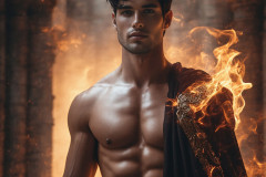 Elemental Mages,handsome men,fantasy,and magic,brought to life through the magic of AI