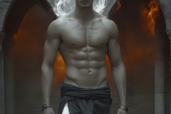 Elemental Mages,handsome men,fantasy,and magic,brought to life through the magic of AI