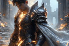 Elemental Mages,handsome men,fantasy,and magic,brought to life through the magic of AI