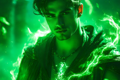 Elemental Mages,handsome men,fantasy,and magic,brought to life through the magic of AI