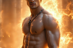 Elemental Mages,handsome men,fantasy,and magic,brought to life through the magic of AI