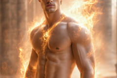 Elemental Mages,handsome men,fantasy,and magic,brought to life through the magic of AI