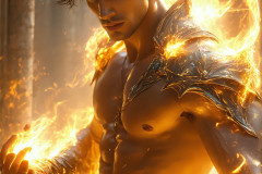 Elemental Mages,handsome men,fantasy,and magic,brought to life through the magic of AI