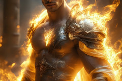 Elemental Mages,handsome men,fantasy,and magic,brought to life through the magic of AI