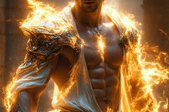 Elemental Mages,handsome men,fantasy,and magic,brought to life through the magic of AI