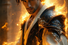 Elemental Mages,handsome men,fantasy,and magic,brought to life through the magic of AI