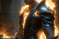 Elemental Mages,handsome men,fantasy,and magic,brought to life through the magic of AI