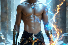 Elemental Mages,handsome men,fantasy,and magic,brought to life through the magic of AI