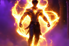 Elemental Mages,handsome men,fantasy,and magic,brought to life through the magic of AI