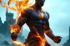 Elemental Mages,handsome men,fantasy,and magic,brought to life through the magic of AI