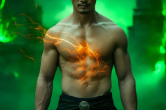 Elemental Mages,handsome men,fantasy,and magic,brought to life through the magic of AI