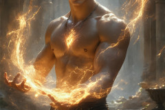 Elemental Mages,handsome men,fantasy,and magic,brought to life through the magic of AI