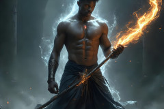 Elemental Mages,handsome men,fantasy,and magic,brought to life through the magic of AI