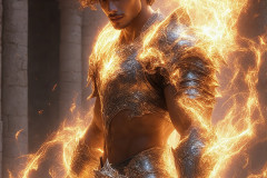 Elemental Mages,handsome men,fantasy,and magic,brought to life through the magic of AI