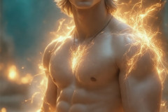 Elemental Mages,handsome men,fantasy,and magic,brought to life through the magic of AI