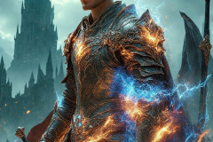 Elemental Mages,handsome men,fantasy,and magic,brought to life through the magic of AI