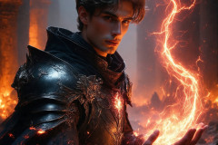 Elemental Mages,handsome men,fantasy,and magic,brought to life through the magic of AI