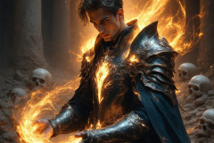 Elemental Mages,handsome men,fantasy,and magic,brought to life through the magic of AI