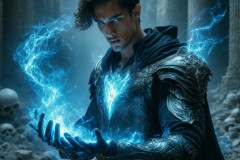 Elemental Mages,handsome men,fantasy,and magic,brought to life through the magic of AI