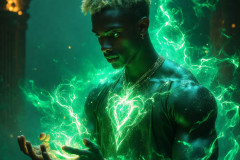 Elemental Mages,handsome men,fantasy,and magic,brought to life through the magic of AI