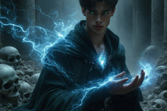 Elemental Mages,handsome men,fantasy,and magic,brought to life through the magic of AI