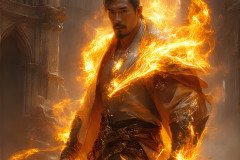 Elemental Mages,handsome men,fantasy,and magic,brought to life through the magic of AI