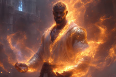 Elemental Mages,handsome men,fantasy,and magic,brought to life through the magic of AI