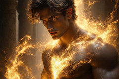 Elemental Mages,handsome men,fantasy,and magic,brought to life through the magic of AI
