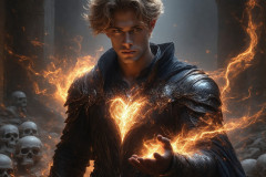 Elemental Mages,handsome men,fantasy,and magic,brought to life through the magic of AI