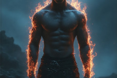 Elemental Mages,handsome men,fantasy,and magic,brought to life through the magic of AI