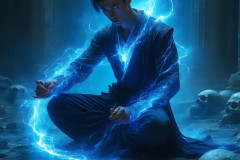 Elemental Mages,handsome men,fantasy,and magic,brought to life through the magic of AI