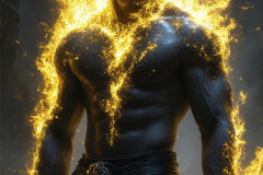 Elemental Mages,handsome men,fantasy,and magic,brought to life through the magic of AI