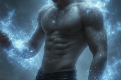 Elemental Mages,handsome men,fantasy,and magic,brought to life through the magic of AI