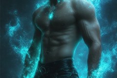 Elemental Mages,handsome men,fantasy,and magic,brought to life through the magic of AI