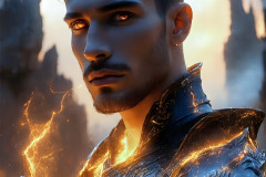 Elemental Mages,handsome men,fantasy,and magic,brought to life through the magic of AI