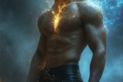 Elemental Mages,handsome men,fantasy,and magic,brought to life through the magic of AI