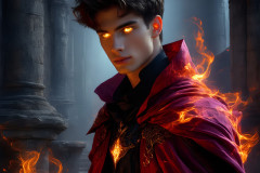 Elemental Mages,handsome men,fantasy,and magic,brought to life through the magic of AI