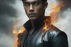 Elemental Mages,handsome men,fantasy,and magic,brought to life through the magic of AI