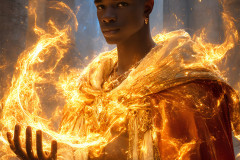 Elemental Mages,handsome men,fantasy,and magic,brought to life through the magic of AI