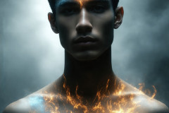 Elemental Mages,handsome men,fantasy,and magic,brought to life through the magic of AI