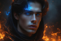 Elemental Mages,handsome men,fantasy,and magic,brought to life through the magic of AI