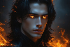 Elemental Mages,handsome men,fantasy,and magic,brought to life through the magic of AI