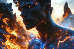 Elemental Mages,handsome men,fantasy,and magic,brought to life through the magic of AI