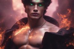 Elemental Mages,handsome men,fantasy,and magic,brought to life through the magic of AI