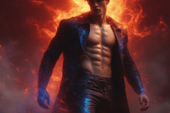 Elemental Mages,handsome men,fantasy,and magic,brought to life through the magic of AI