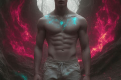 Elemental Mages,handsome men,fantasy,and magic,brought to life through the magic of AI