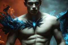 Elemental Mages,handsome men,fantasy,and magic,brought to life through the magic of AI