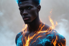 Elemental Mages,handsome men,fantasy,and magic,brought to life through the magic of AI