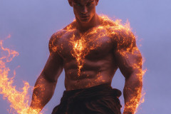 Elemental Mages,handsome men,fantasy,and magic,brought to life through the magic of AI