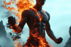 Elemental Mages,handsome men,fantasy,and magic,brought to life through the magic of AI